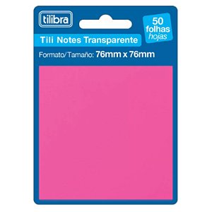 Bloco Adesivo Tili Notes Rosa 76x76 mm 50 Fls Tilibra
