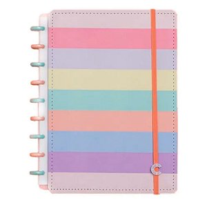 Caderno Inteligente Médio 80 Folhas - Arco-Íris Pastel