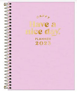 Planner Espiral 17,7 x 24 Happy Rosa 2023 Tilibra