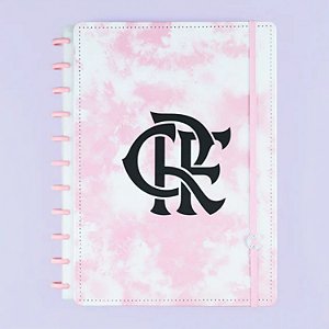 Caderno Inteligente Grande 80 Folhas Flamengo Mengo Rosa