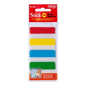 Divisórias Reposicionáveis 38x51mm 4 Cores 24 Unidades Molin