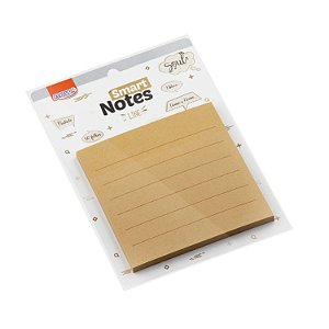Bloco Smart Notes 76x76 mm Pautado Kraft 50 folhas BRW