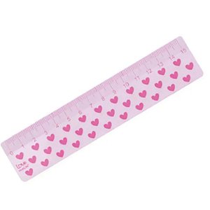 Régua Love Pink 15cm - Molin