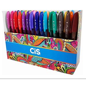 Caneta Gel CiS Trigel - Estojo com 60 Cores