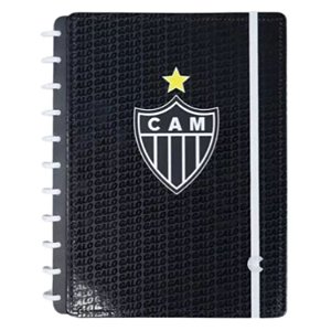 Caderno Inteligente Grande 80 Folhas Atlético Mineiro Preto