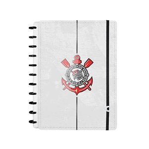 Caderno Inteligente Corinthians Branco - 80 Folhas Grande
