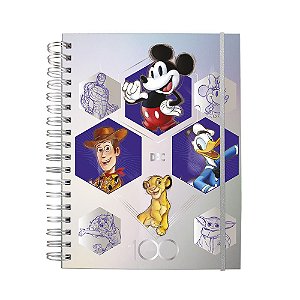 Caderno Smart Colegial 80 Fls Reposicionáveis Disney 100 DAC