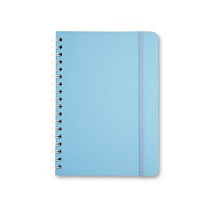 Caderno Espiral Colegial Pautado 17x24 Cicero - Azul Pastel