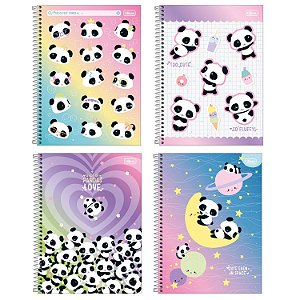 Caderno Espiral CD Universitário 10 Matérias Tilibra Panda