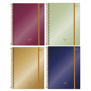 Agenda Planner Espiral CD M7 Tilibra West Village Metalizado