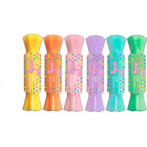 Marca-texto Mini Duas Pontas Estojo com 6 Un Tilibra - Candy