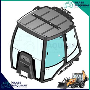 VIDRO DA PORTA SUPERIOR ESQUERDA CASE 580N 84261868