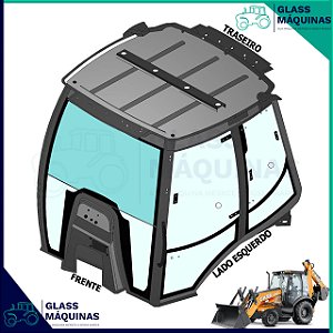 VIDRO PARABRISA FRONTAL SUPERIOR CASE 580N 448607A1