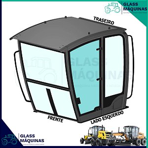 VIDRO PORTA ESQUERDA NEW HOLLAND RG170B E CASE 845B Mod. Novo 84406912