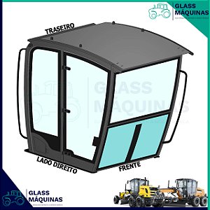 VIDRO PARA-BRISA INFERIOR NEW HOLLAND RG170B CASE 845B Mod. Novo 87753543