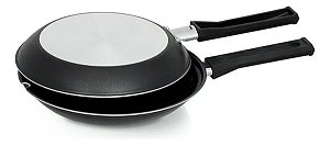 FRIG.OMELETEIRA DUPLA CRIATIVA AA 24CM GRENA/CINZA