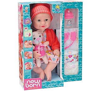 Boneca New Born Unique Collection Body Laranja 8203