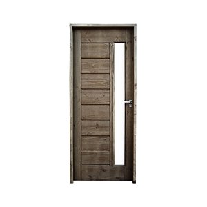 Kit Completo Porta BBV Eco Maciça 82cm + Fechadura Externa Modena + Batente Ecológico Tingido Imbuia