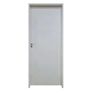 Kit Porta Completa Lisa Primer 82cm + Fechadura Interna Modena + Batente Ecológico Primer