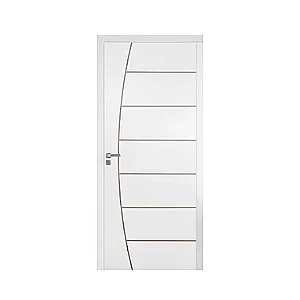 Kit Porta Completa Belíssima Primer 72cm + Fechadura Externa Modena + Batente Ecológico Primer