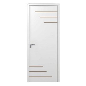 Kit Porta Completa Milano Primer 72cm + Fechadura Externa Modena + Batente Ecológico Primer