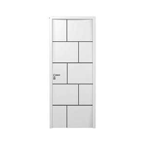 Kit Porta Completa Quartzo Primer 82cm + Fechadura Externa Modena + Batente Ecológico Primer