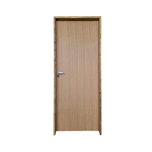 Kit Porta Completa Lisa Imbuia 72cm + Fechadura Interna Modena + Batente Ecológico Tingido Imbuia