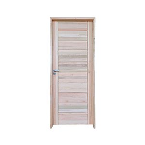 Kit Completo Porta BBB Maciça 92cm + Fechadura Externa Modena + Batente Eucalipto c/Emenda