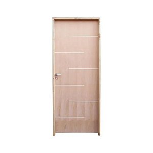 Kit Completo Porta Florença Imbuia 82cm + Fechadura Externa Modena + Batente Ecológico Tingido Imbuia