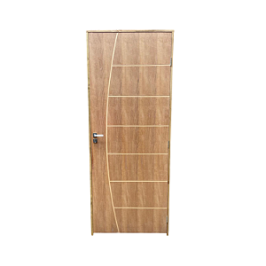 Kit Completo Porta Belíssima Imbuia 92cm + Fechadura Externa Modena + Batente Ecológico Tingido Imbuia