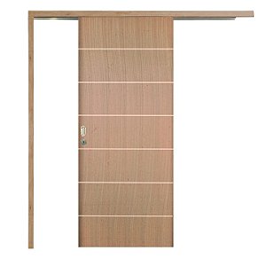 Kit Porta de Correr Elegance Angelim no Trilho Sobrepor