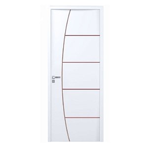 Kit Porta Completa Beli 4 Primer 72cm + Fechadura Externa Modena + Batente Ecológico Primer