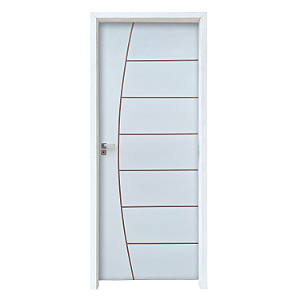 Kit Porta Completa Belíssima Primer 92cm + Fechadura Banheiro Modena + Batente Ecológico Primer