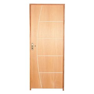 Kit Completo Porta Beli 4 Imbuia 92cm + Fechadura Externa Rafinata + Batente Ecológico Tingido Imbuia