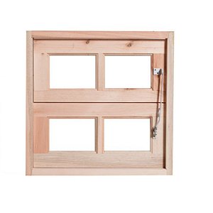 Vitrô Basculante Eucalipto 60 x 60cm c/Guarnição Eucalipto