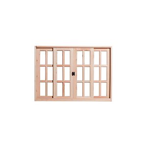 Vitrô de Correr 100 x 120cm Eucalipto c/Guarnição