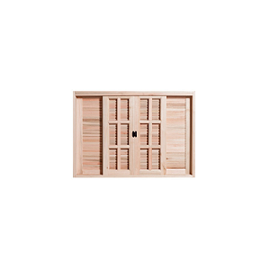 Janela Veneziana 100 x 160cm Eucalipto c/Guarnição