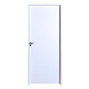 Kit Porta Completa Lisa Sólida Primer 62cm + Fechadura Externa Modena + Batente Ecológico Primer