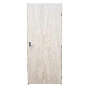 Kit Porta Completa Lisa Amescla + Fechadura Modena + Batente Ecológico Natural