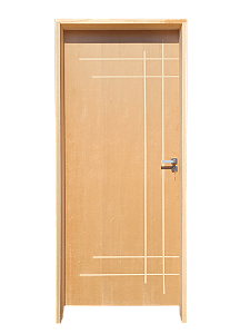 Kit Completo Porta Passione Curupixá + Fechadura Modena + Batente Eucalipto c/Emenda