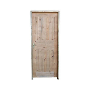 Kit Completo Porta Americana Eco Maciça 72cm + Fechadura Externa Rafnata + Batente Ecológico Tingido Imbuia