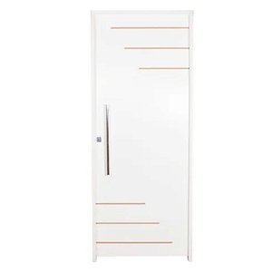 Kit Porta Completa Milano Primer + Fechadura Rolete com Puxador Reto de 60cm + Batente Ecológico Primer