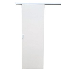 Kit Porta de Correr Lisa Primer no Kit Trilho Sobrepor