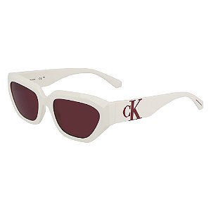 Óculos de Sol Calvin Klein Jeans CKJ23652S 100 - Branco 54