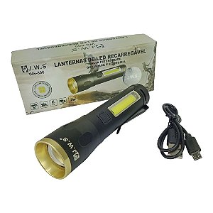 Lanterna Led P90 Tática Recarregável Original JWS Cob