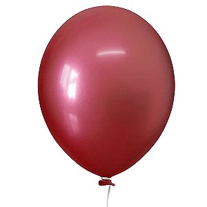 Balão Látex Alumínio Vermelho 9'' Happy Day