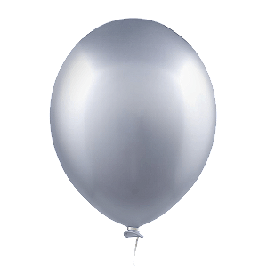 Balão Alumínio Natural- Prata   5''