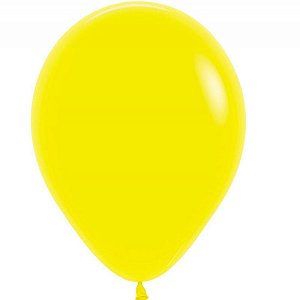 Balão Látex Fashion Amarelo Sempertex 12"