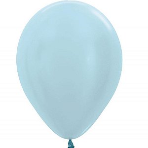 Balão Látex Satin Azul Claro Sempertex 12"