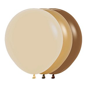 Balão Latex Fashion Mistura de Café 12¨Sempertex